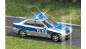 BUSCH 5615 Mercedes rendőrautó kék villogó fénnyel, világítással