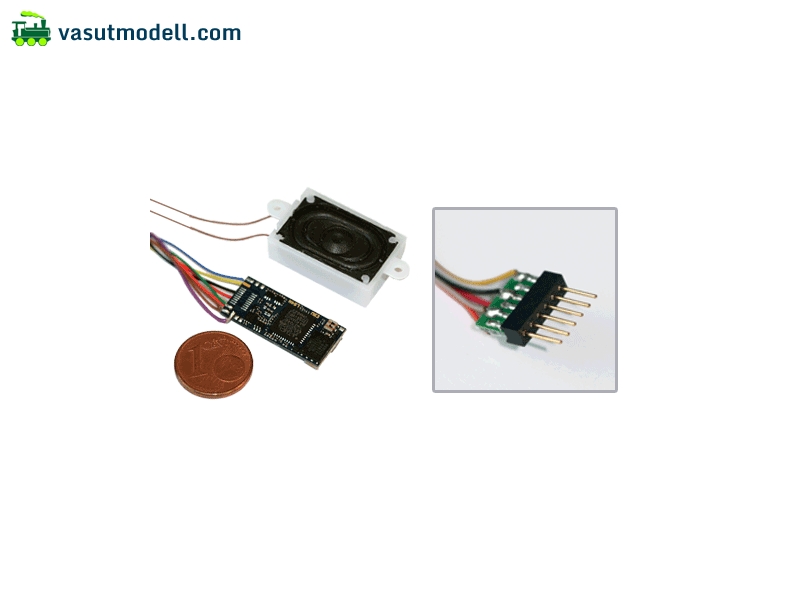 ESU 54801 LokSound micro V4.0 hangdekóder, gőzmozdony, Universal 2 Zyl. Schmalspur (BR 99) (TT, N méretarányho ESU 54801 LokSound micro V4.0 hangdekóder, gőzmozdony, Universal 2 Zyl. Schmalspur (BR 99) (TT, N méretarányho