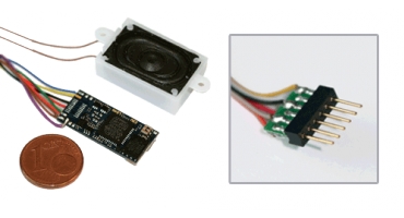 ESU 54822 LokSound micro V4.0 hangdekóder, gőzmozdony, BR 78, NEM651 6-tűs (TT, N méretarányhoz) ESU 54822 LokSound micro V4.0 hangdekóder, gőzmozdony, BR 78, NEM651 6-tűs (TT, N méretarányhoz)
