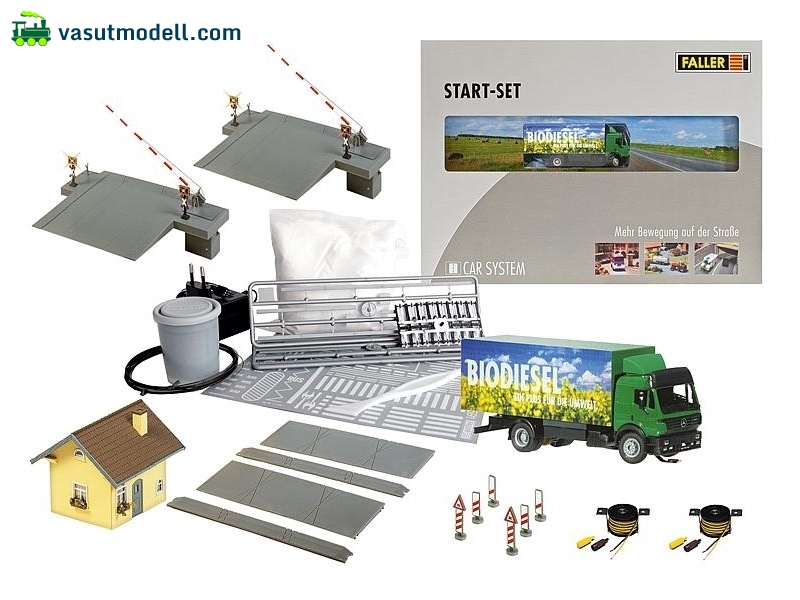 FALLER 161519 CAR-SYSTEM kezdőkészlet: kamion + vasúti átjáró FALLER 161519 CAR-SYSTEM kezdőkészlet: kamion + vasúti átjáró