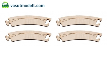 FALLER 162121 CAR-SYSTEM �telem: LASER-CUT �ves, 45� (4 db)