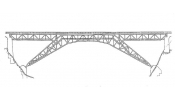 FALLER 222580 Bietschtal-híd, 594 mm hosszú kétvágányos