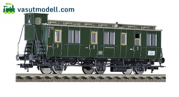 FLEISCHMANN 5066 Oldalfellépős háromtengelyes személykocsi fékházzal, 2.osztály, DB FLEISCHMANN 5066 Oldalfellépős háromtengelyes személykocsi fékházzal, 2.osztály, DB