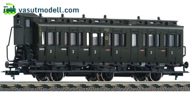 FLEISCHMANN 507004 Oldalfellépős kocsi, 3. osztály, fékházzal, C3pr11, DRG, II FLEISCHMANN 507004 Oldalfellépős kocsi, 3. osztály, fékházzal, C3pr11, DRG, II
