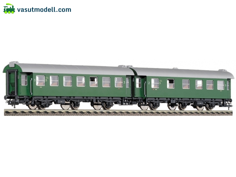 FLEISCHMANN 509701 Személykocsi-pár, 2/3-3. osztály, háromtengelyes Umbawagen, DB FLEISCHMANN 509701 Személykocsi-pár, 2/3-3. osztály, háromtengelyes Umbawagen, DB