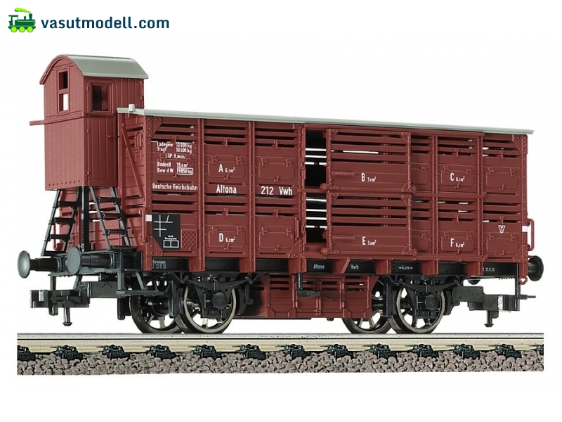 FLEISCHMANN 536201 Élőállatszállító teherkocsi, fékházzal, DRG FLEISCHMANN 536201 Élőállatszállító teherkocsi, fékházzal, DRG