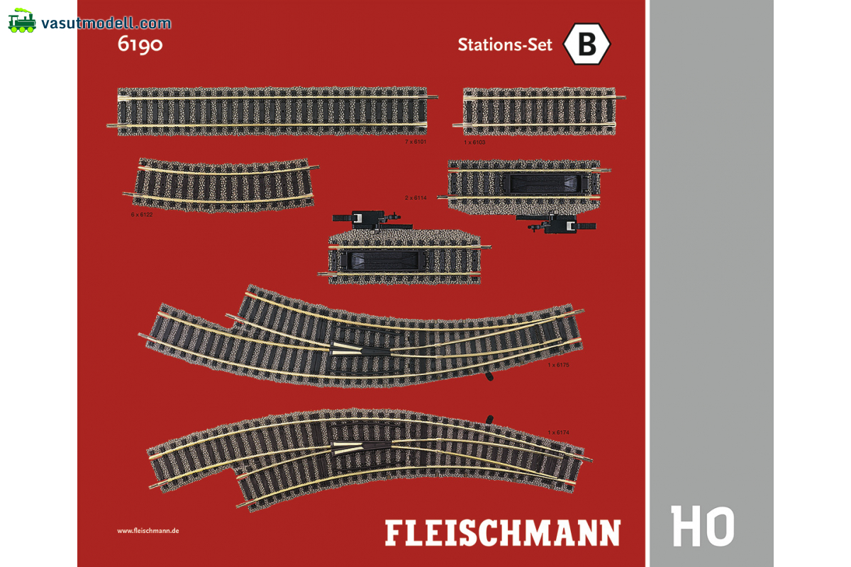FLEISCHMANN 6190 Sínkészlet B - állomás FLEISCHMANN 6190 Sínkészlet B - állomás