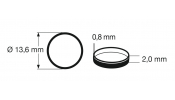 FLEISCHMANN 648002 Tapadógyűrű, 13.6 × 2 mm (10 db 544002)