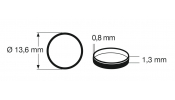 FLEISCHMANN 648004 Tapadógyűrű, 13.6 × 1.3 mm (10 db 544006)