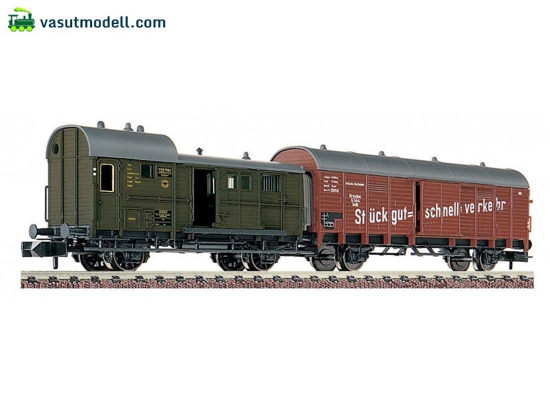 FLEISCHMANN 8305 Tehervonati poggyászkocsi fedett teherkocsival, DRG FLEISCHMANN 8305 Tehervonati poggyászkocsi fedett teherkocsival, DRG