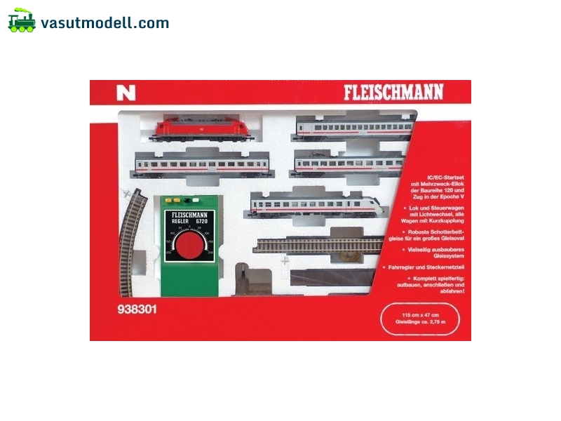 FLEISCHMANN 938301 Analóg kezdőkészlet, IC/EC szerelvény FLEISCHMANN 938301 Analóg kezdőkészlet, IC/EC szerelvény