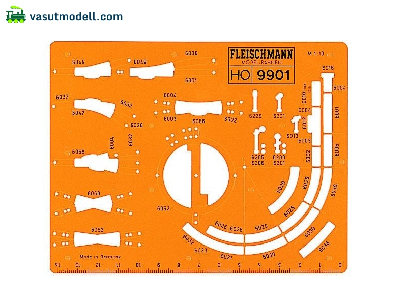 FLEISCHMANN 9901 Tervező sablon MODELL sínrendszerhez FLEISCHMANN 9901 Tervező sablon MODELL sínrendszerhez