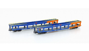 HOBBYTRAIN MF33305 Autószállító (2 db), kék-narancs, DDM 916, ZSSK, VI HOBBYTRAIN MF33305 Autószállító (2 db), kék-narancs, DDM 916, ZSSK, VI