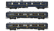 Jouef 4162 CIWL, 3-unit pack Train Bleu, set 1/2 (fourgon + 2 x Lx), ep. III