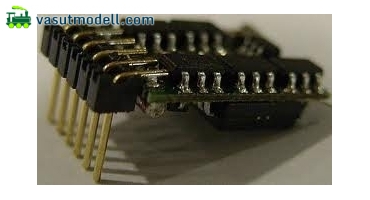Kuehn-Modell 81340 Mozdonydekóder N025-PA, 6 tűs NEM651, hajlított Kuehn-Modell 81340 Mozdonydekóder N025-PA, 6 tűs NEM651, hajlított