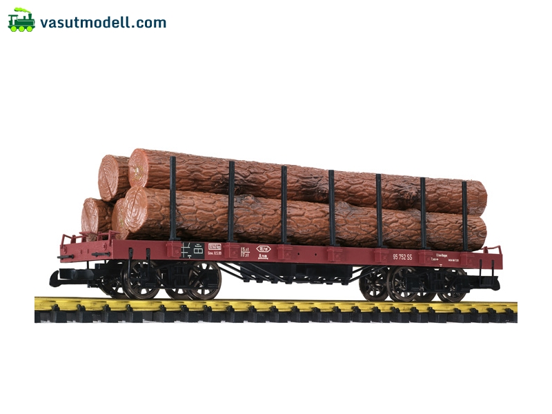 LILIPUT 95752 flat wagon with stanchion and loading brown LILIPUT 95752 flat wagon with stanchion and loading brown