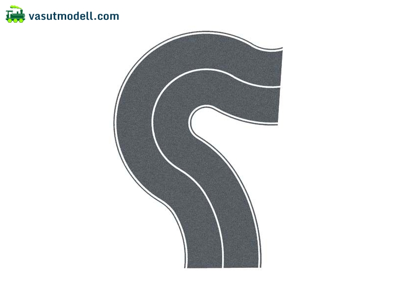 NOCH 48584 Autóút, szürke, íves, 66 mm széles NOCH 48584 Autóút, szürke, íves, 66 mm széles