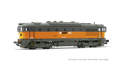 Rivarossi 2928S AWT, 4-axle diesel locomotive class D753.7, orange/grey livery, ep. V-VI, with DCC sound decoder