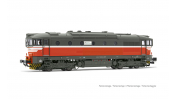 Rivarossi 2930 Mercitalia S&T, diesel locomotive D.753, red/grey livery with white stripes, ep. VI