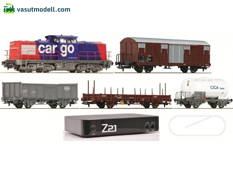 ROCO 41497 Digitális kezdőkészlet: Teherszerelvény (SBB-Cargo) + Z21 vezérlő ROCO 41497 Digitális kezdőkészlet: Teherszerelvény (SBB-Cargo) + Z21 vezérlő