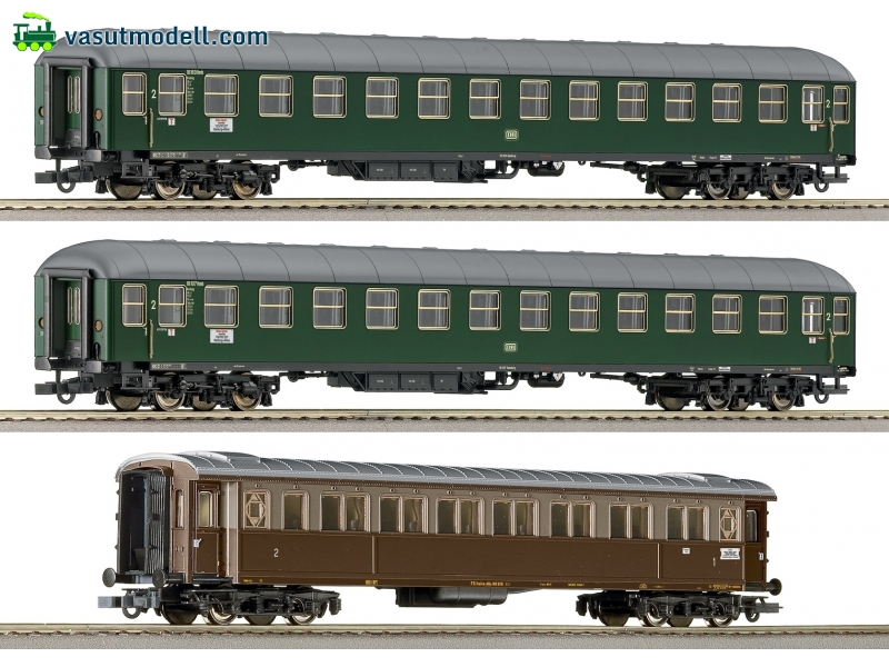 ROCO 64031 Személykocsi készlet (D-Zug) RIVIERA-EXPRESS I (3db), DB/FS ROCO 64031 Személykocsi készlet (D-Zug) RIVIERA-EXPRESS I (3db), DB/FS