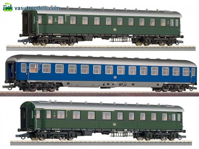 ROCO 64033 Személykocsi készlet (D-Zug) RIVIERA-EXPRESS II (3db), DB ROCO 64033 Személykocsi készlet (D-Zug) RIVIERA-EXPRESS II (3db), DB