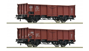 ROCO 6600058 2er Set Offene Güterwag. PKP