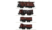 ROCO 6600073 4er Set Güterzug KPEV