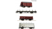 ROCO 6600101 4er Set Güterzug PKP