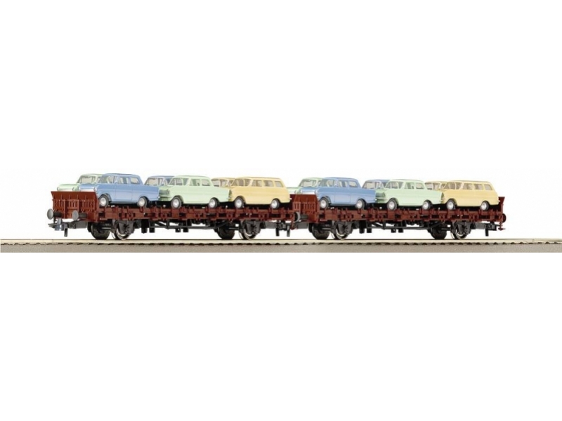 ROCO 66021 Autószállító teherkocsi készlet (2 db), DB ROCO 66021 Autószállító teherkocsi készlet (2 db), DB