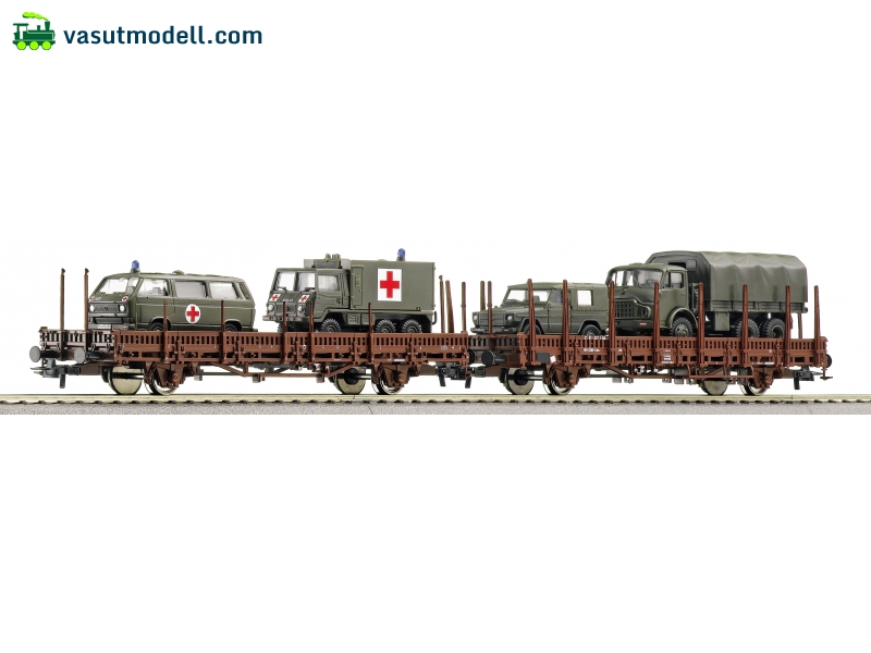 ROCO 66093 Rakoncás teherkocsi készlet, 2 részes, ÖBB / Bundesheer ROCO 66093 Rakoncás teherkocsi készlet, 2 részes, ÖBB / Bundesheer