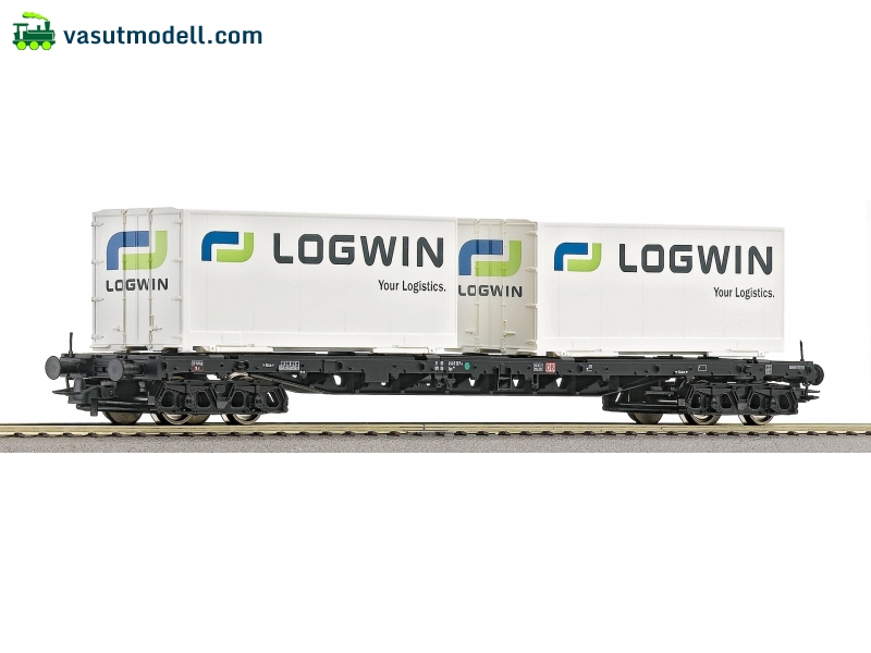 ROCO 66583 Konténerszállító négytengelyes teherkocsi, DB-AG, LOGWIN ROCO 66583 Konténerszállító négytengelyes teherkocsi, DB-AG, LOGWIN