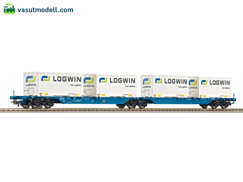 ROCO 66599 Konténerszállító iker-teherkocsi, DB-AG, LOGWIN ROCO 66599 Konténerszállító iker-teherkocsi, DB-AG, LOGWIN