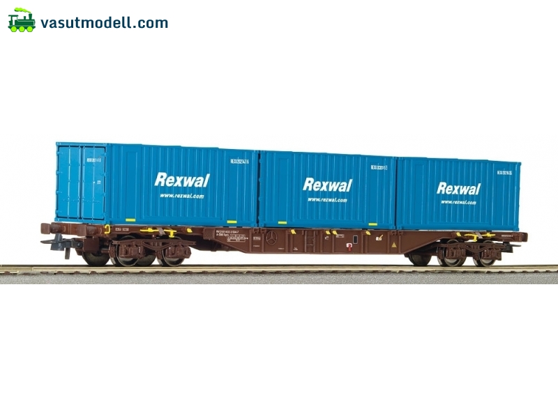 ROCO 66619 Konténerszállító négytengelyes teherkocsi, ÖBB, Rexwal ROCO 66619 Konténerszállító négytengelyes teherkocsi, ÖBB, Rexwal