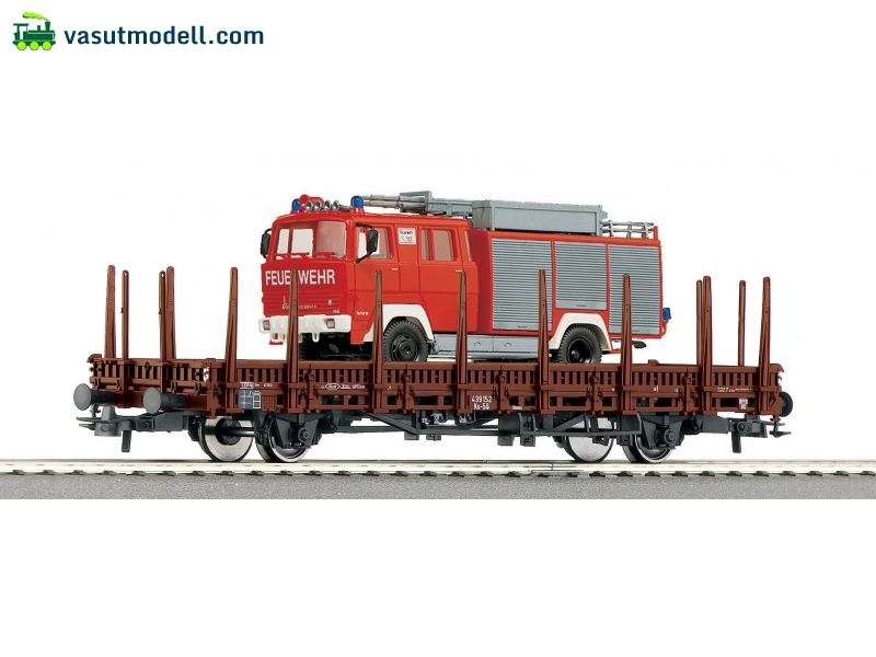 ROCO 66789 Rakoncás teherkocsi, DB, Magirus tűzoltóautó rakománnyal ROCO 66789 Rakoncás teherkocsi, DB, Magirus tűzoltóautó rakománnyal