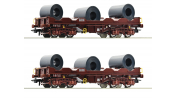 ROCO 76338 2er Set Coiltransportwag. SNCB