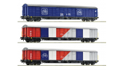 ROCO 77022 Kerékpárszállító kocsi (3 db), Gabkqss-x, ÖBB, V ROCO 77022 Kerékpárszállító kocsi (3 db), Gabkqss-x, ÖBB, V