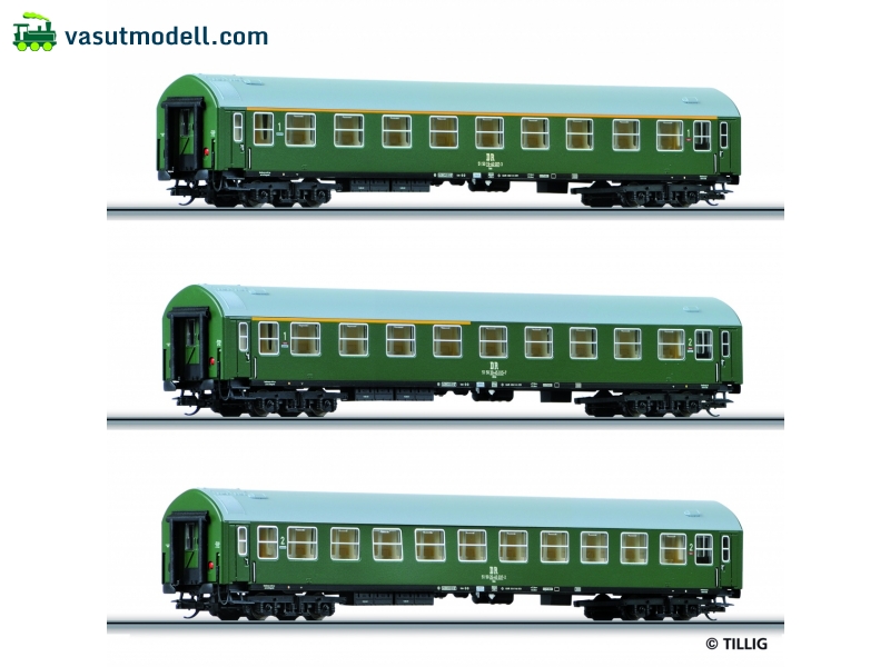 TILLIG 1570 Személykocsi készlet (3 részes), Y sorozat, DR TILLIG 1570 Személykocsi készlet (3 részes), Y sorozat, DR