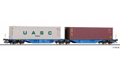 TILLIG 18064 Containertragwagen Sggmrss der NACCO, beladen mit zwei 40-Containern, Ep. VI