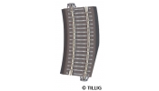 TILLIG 83724 Ágyazatos sín, íves, BR 22k, R353 mm/15°, balos váltóhoz TILLIG 83724 Ágyazatos sín, íves, BR 22k, R353 mm/15°, balos váltóhoz