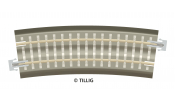 TILLIG 83772 Ágyazatos sín, íves, BR 3-ü: Gebogenes Gleis, R 396 mm Übergang TILLIG 83772 Ágyazatos sín, íves, BR 3-ü: Gebogenes Gleis, R 396 mm Übergang