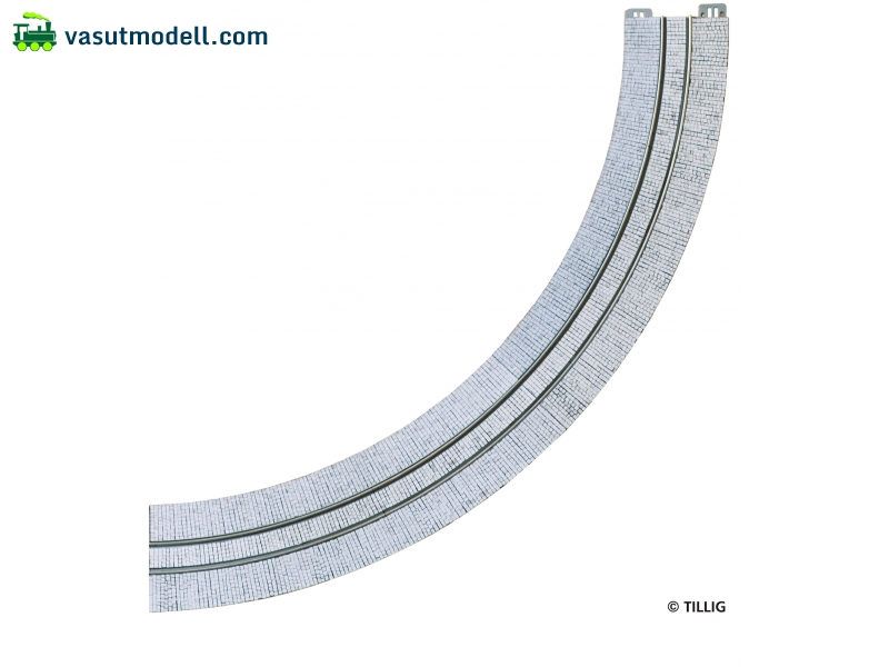 TILLIG 87256 Tramgl. R250 90°(1-sp) Pf TILLIG 87256 Tramgl. R250 90°(1-sp) Pf