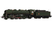 ARNOLD 2482S SNCF, 141R 1187 steam locomotive, boxpok wheels, green, big fuel tender, with DCC sound decoder ARNOLD 2482S SNCF, 141R 1187 steam locomotive, boxpok wheels, green, big fuel tender, with DCC sound decoder