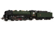 ARNOLD 2483S SNCF, 141R 1155 steam locomotive, boxpok wheels, black, big fuel tender, with DCC sound decoder ARNOLD 2483S SNCF, 141R 1155 steam locomotive, boxpok wheels, black, big fuel tender, with DCC sound decoder