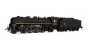 ARNOLD 2484S SNCF, 141R 840 steam locomotive, mixed wheels, black/yellow, big fuel tender, with DCC sound decoder ARNOLD 2484S SNCF, 141R 840 steam locomotive, mixed wheels, black/yellow, big fuel tender, with DCC sound decoder