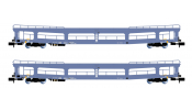 ARNOLD 4409 DR, 2-unit pack DDm 916 car transporter coaches, blue livery, period IV ARNOLD 4409 DR, 2-unit pack DDm 916 car transporter coaches, blue livery, period IV