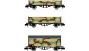 ARNOLD 6490 DRB, 3-unit pack military train, camouflage livery, Linz with wooden boxes, Villach and K2, period IIc ARNOLD 6490 DRB, 3-unit pack military train, camouflage livery, Linz with wooden boxes, Villach and K2, period IIc