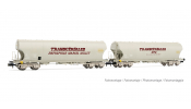 ARNOLD 6558 SNCF, 2 unit pack 4-axle hopper wagons with rounded walls Transcereales CTC + Enterprise Marcel Millet ARNOLD 6558 SNCF, 2 unit pack 4-axle hopper wagons with rounded walls Transcereales CTC + Enterprise Marcel Millet