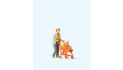 PREISER 28079 Asszony babakocsival PREISER 28079 Asszony babakocsival