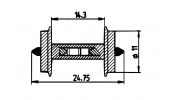 ROCO 40186 Fémkerék, foglaltságjelző ellenállással, 11 mm, 1 pár ROCO 40186 Fémkerék, foglaltságjelző ellenállással, 11 mm, 1 pár